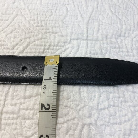 Belt Italian Leather With Silver Buckle Made In Italy Mens - Picture 5 of 5
